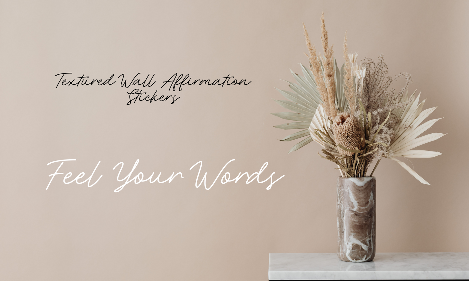 Textured Affirmation Wall Stickers – Feel the Power of Your Words