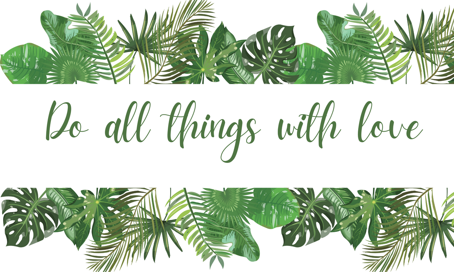 Textured Wall Affirmation Sticker – Do all things with love